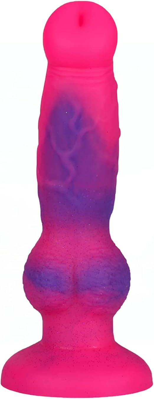22cm Rose Dog Knot Dildo Met Zuignap