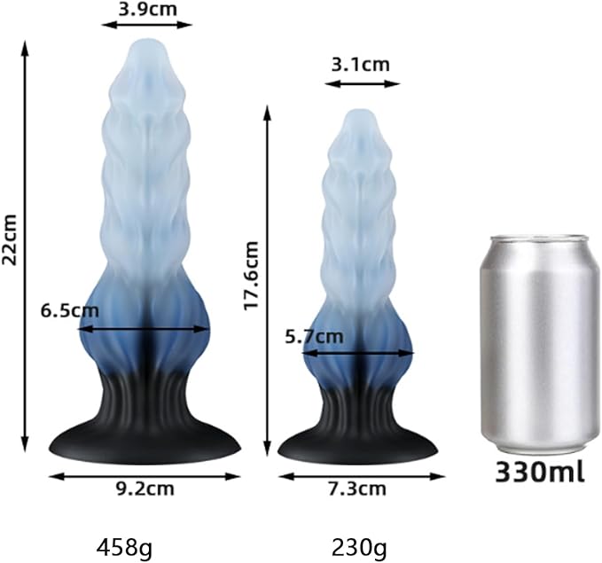 Siliconen Dogdildo Met Ribbelstructuur En Knot 20cm