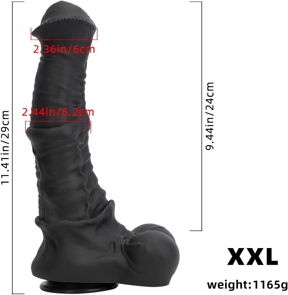 Grote Black Horse Dildo XXL Formaat 34cm