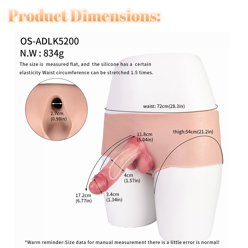 17cm Realistische Dildopanties Met Holle Schacht
