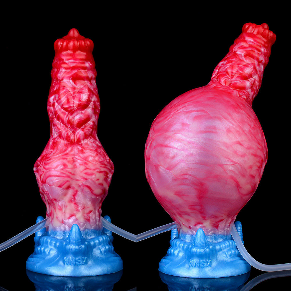 18cm Opblaasbare Honden Knot Squirting Dildo