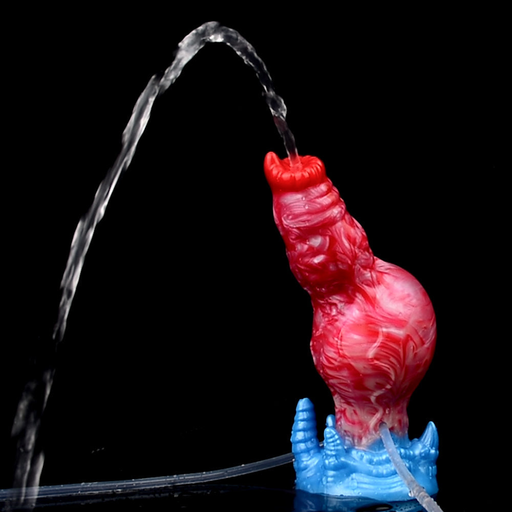 18cm Opblaasbare Honden Knot Squirting Dildo