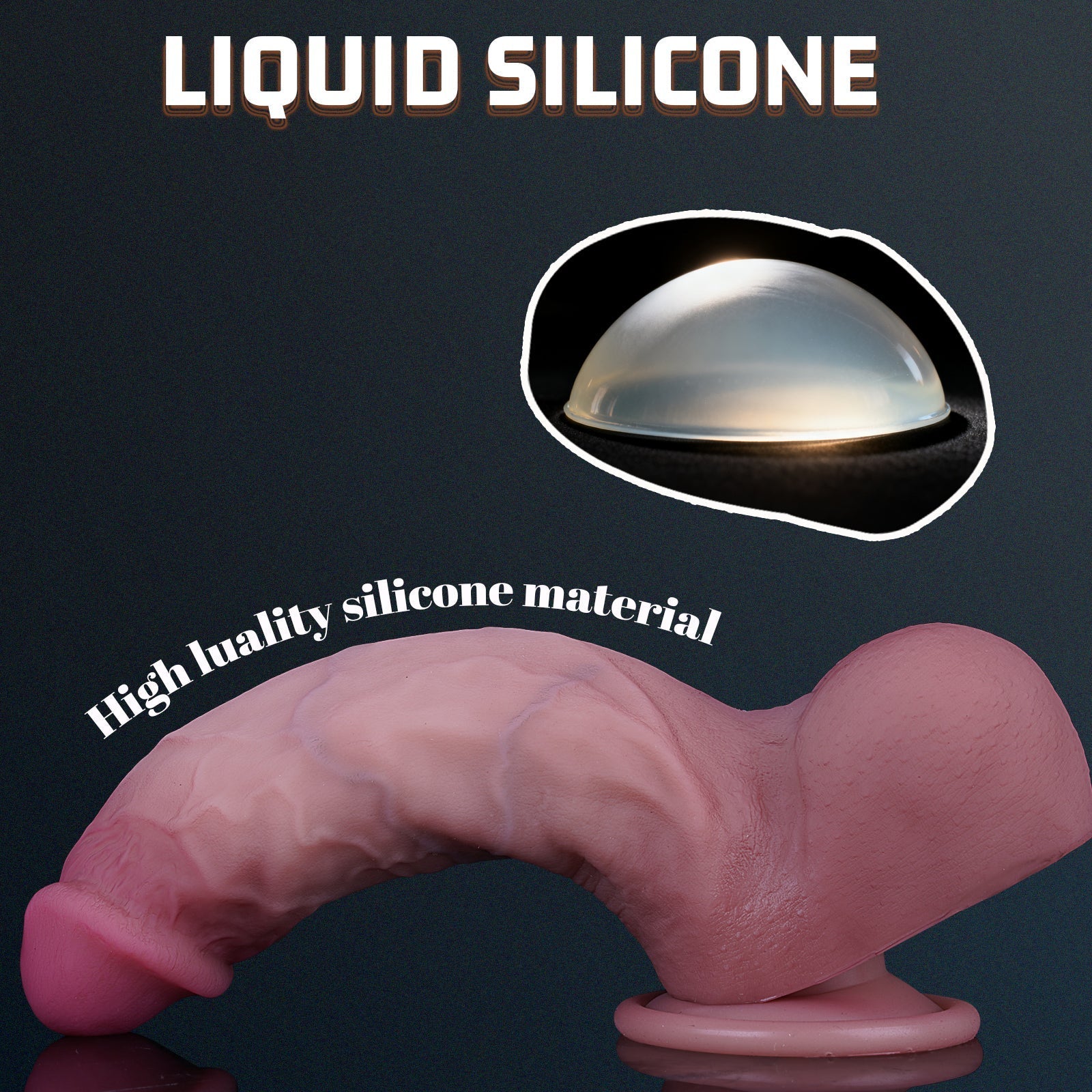 Realistische Squirting Dildo Met Knijpballen 19 cm