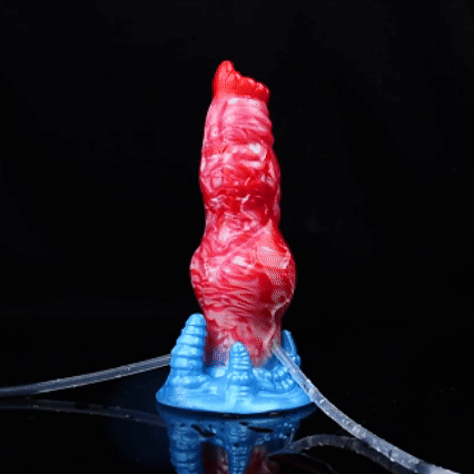 18cm Opblaasbare Honden Knot Squirting Dildo