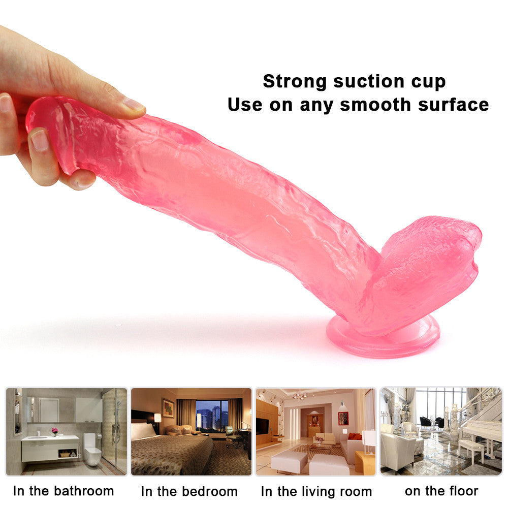 Massive Dildo 30 cm Roze Jelly