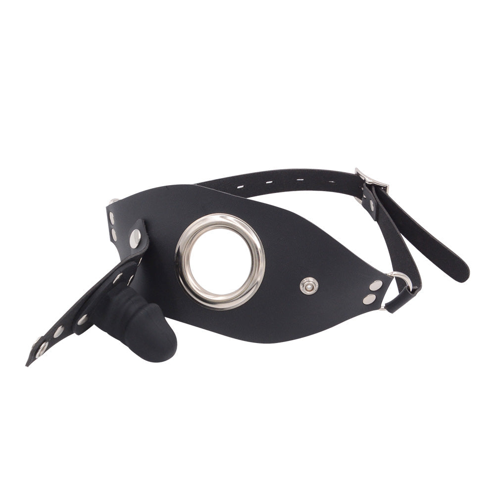 Three Color Leather Silicone Removable Bondage Dildo Gag