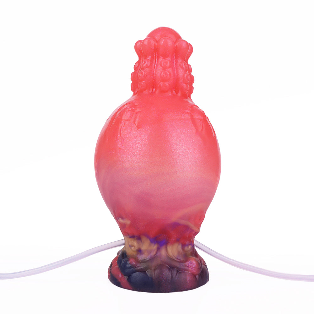 Rode Tentakel Inflatabledildo Met Knot En Spuitfunctie