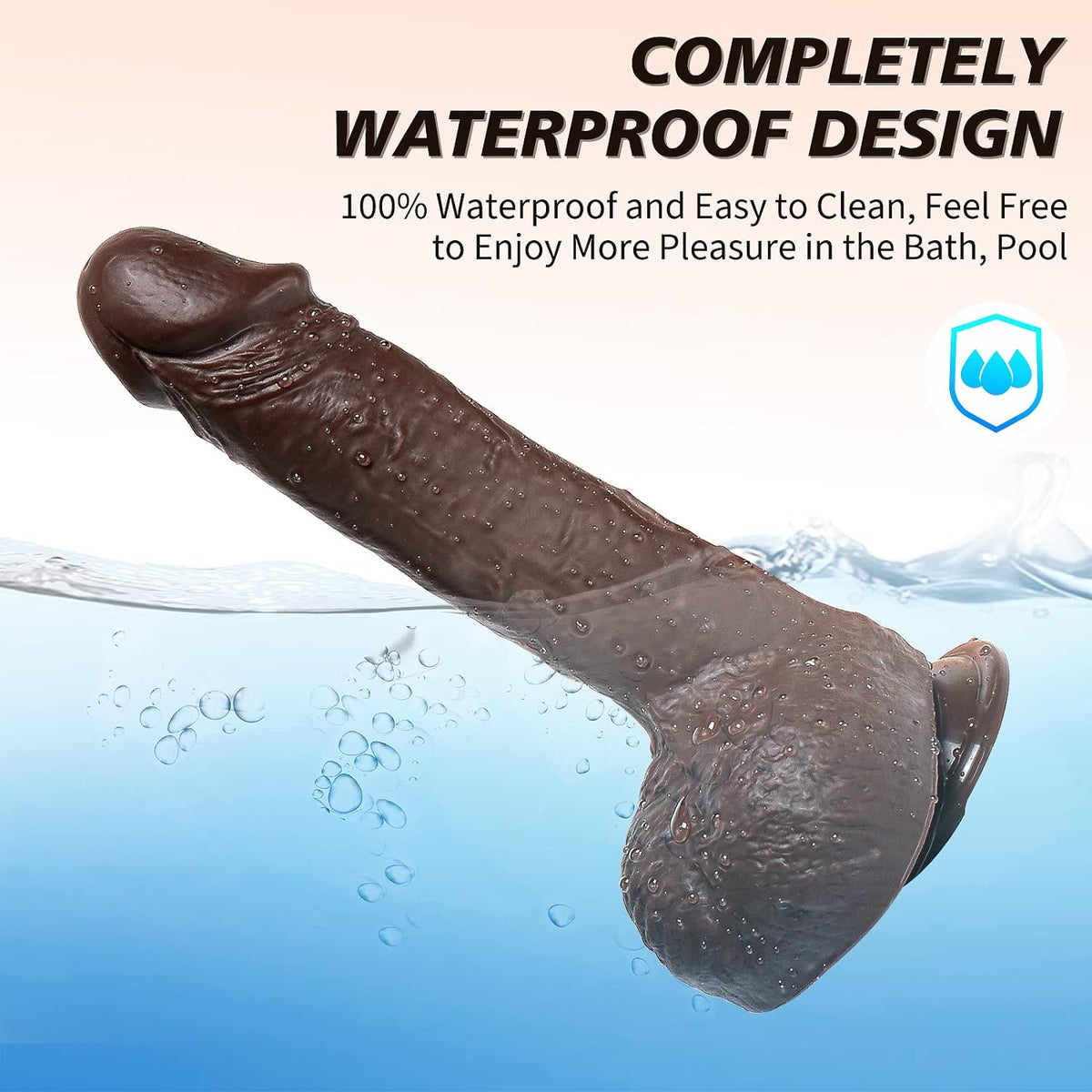 Zwarte Vibrerende Dildo Met Automatische Stootfunctie