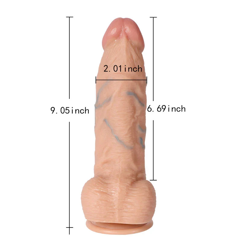 Realistische Grote Siliconen Dildo Met Huidskleur