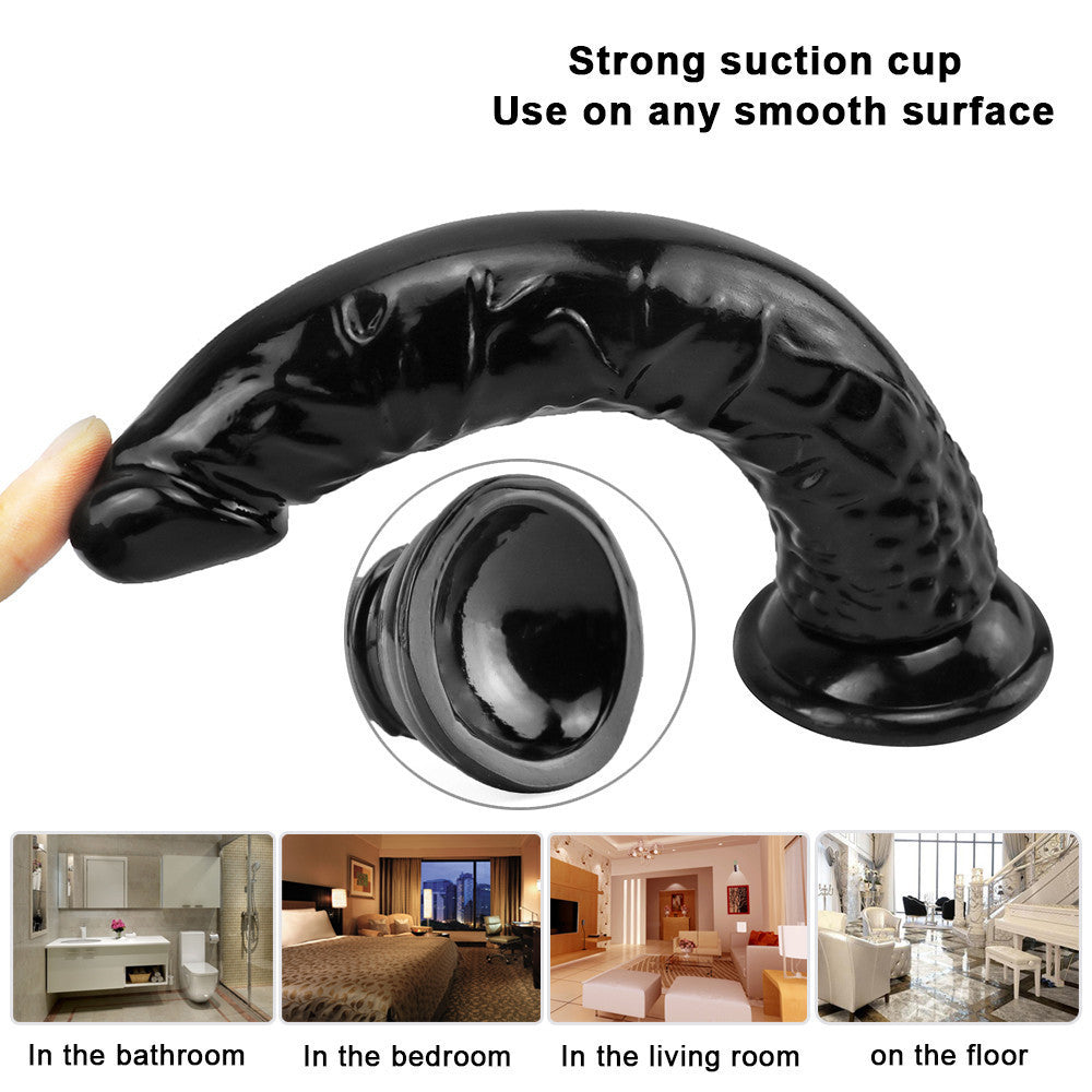 20cm Realistische Black Dildo Zuignapbasis
