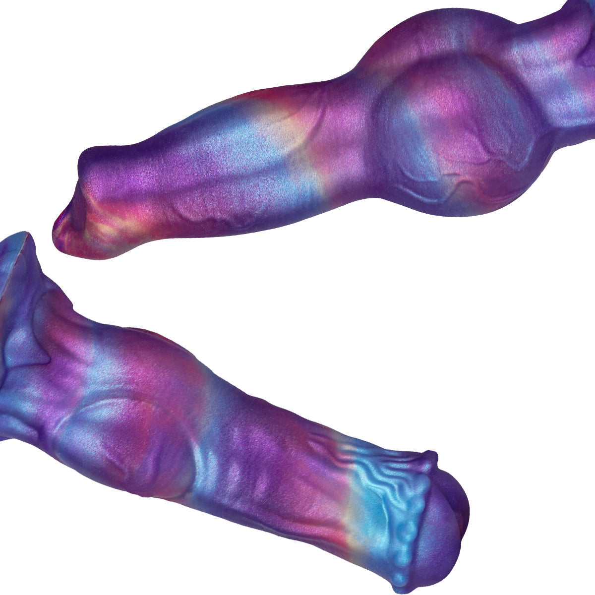 35 cm Kleurrijke Horse Knot Anal Doppeldildo
