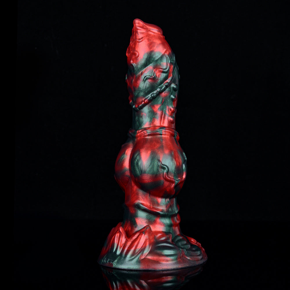 Rood Zwart Monster Knotdildo Alien Dildo