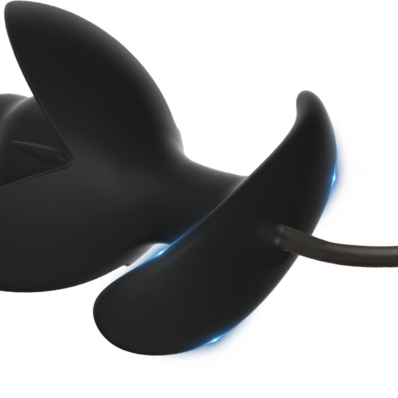 Black Petal Inflatable Butt Plug Toy