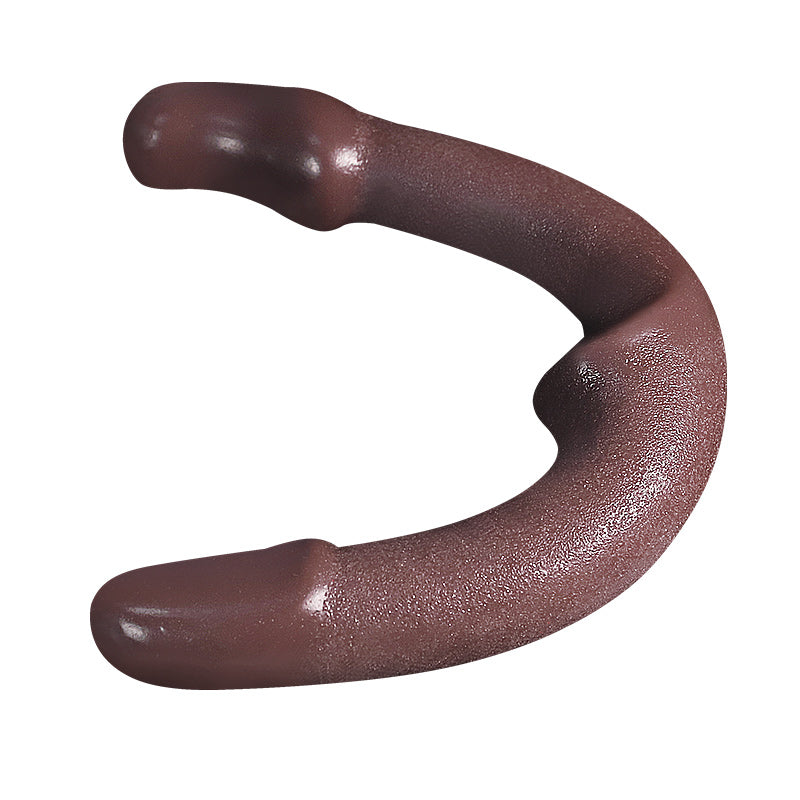 33.5cm Bruine Gladde Zachte Strapless Dildo