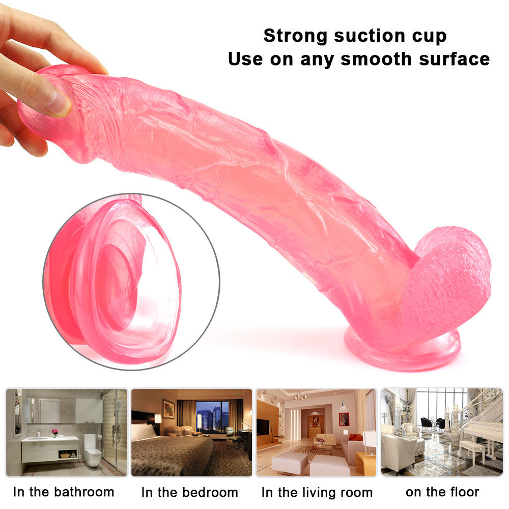 Roze XXL Silicone Jelly Dildo 31cm