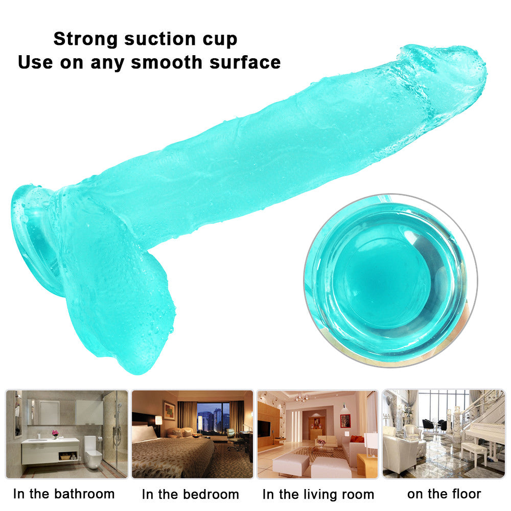 Groene Dikke Jelly Dildo van 30 cm