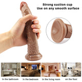 Charger l&#39;image dans la galerie, 8 Inch kleine rechte bruine dildo