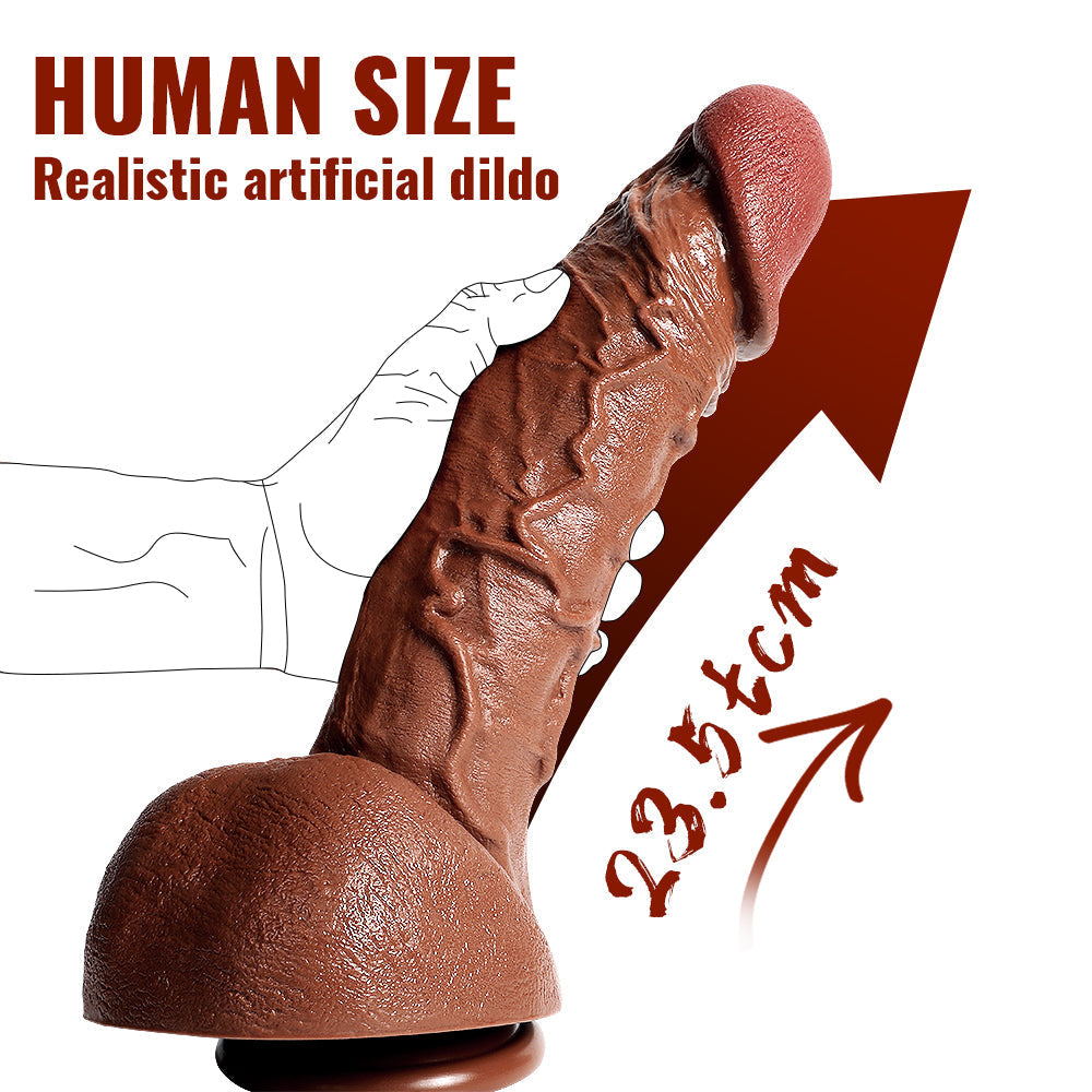 30.5cm Grote Bruine Gebogen Realistische Dildo