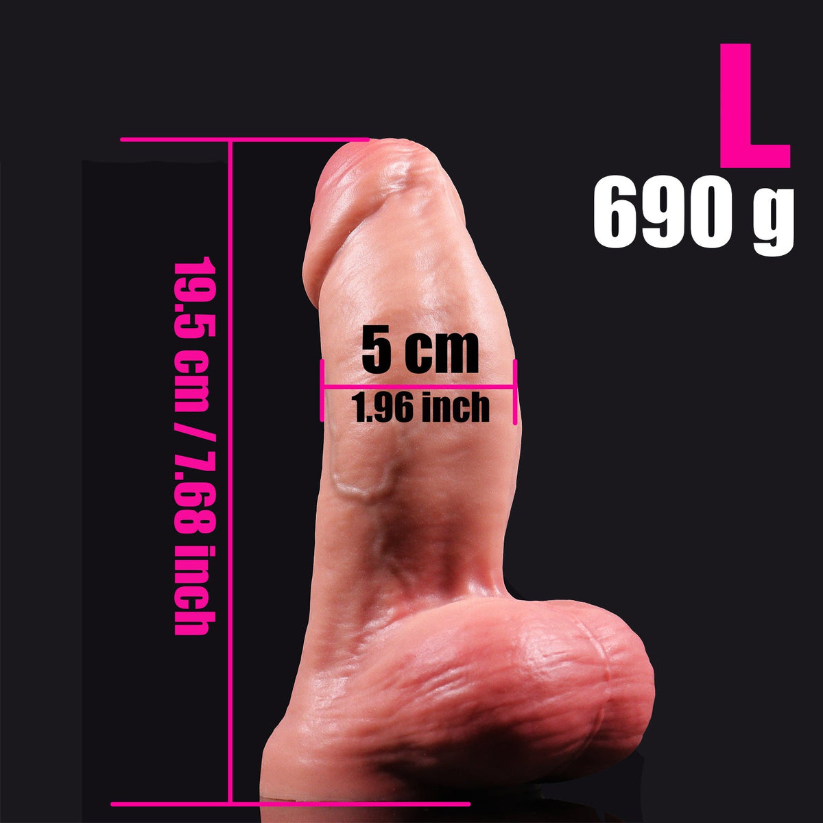 XXL Realistische Dildo Siliconen Onbesneden Ontwerp