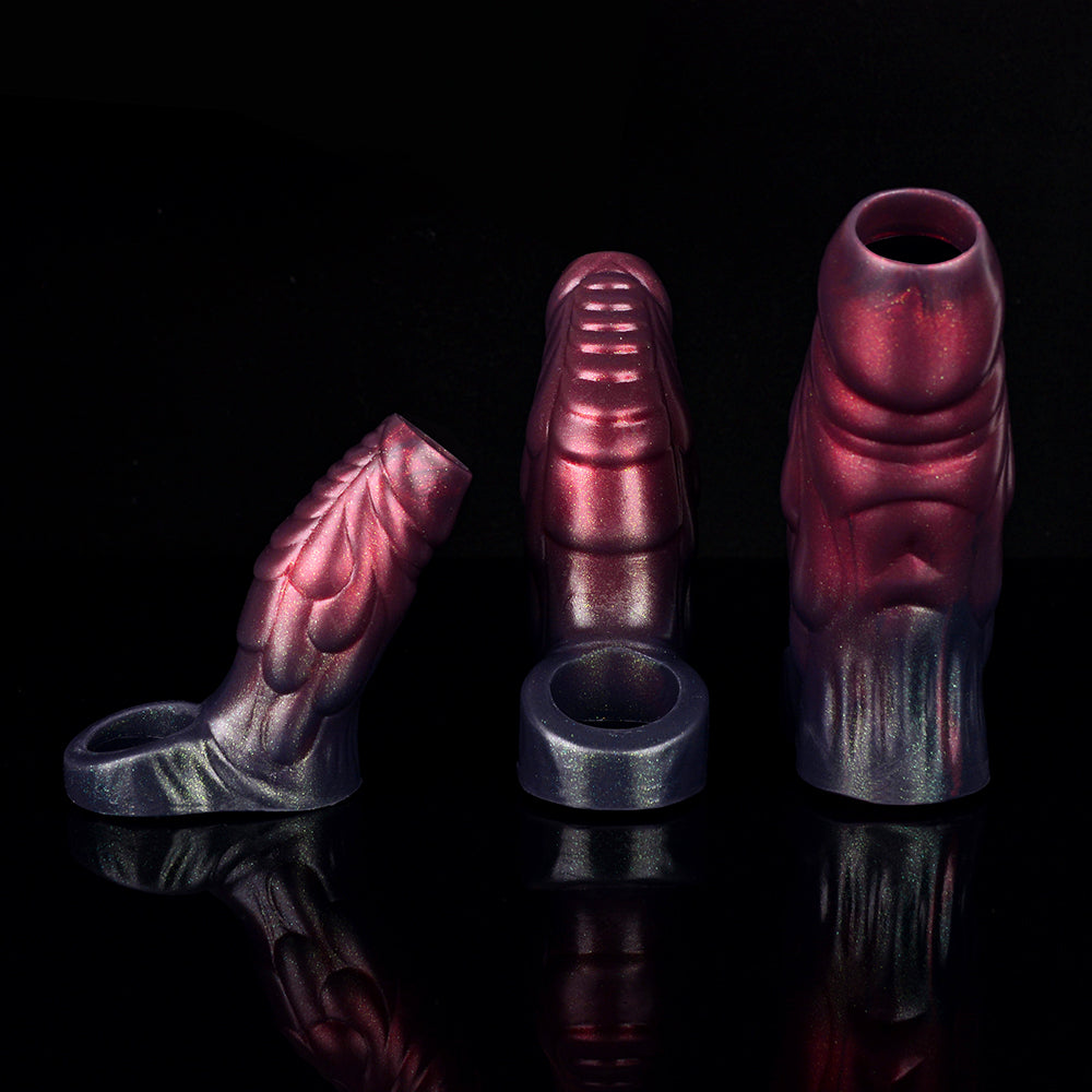 Monster Scale structuur Silicone Penis Sleeve