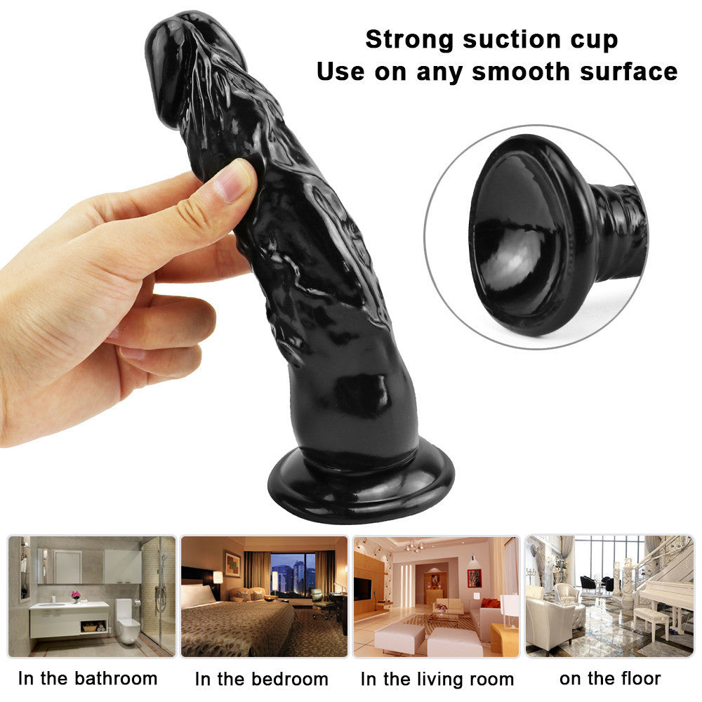 Zwarte Realistische Dildo Met Zuignap 20cm