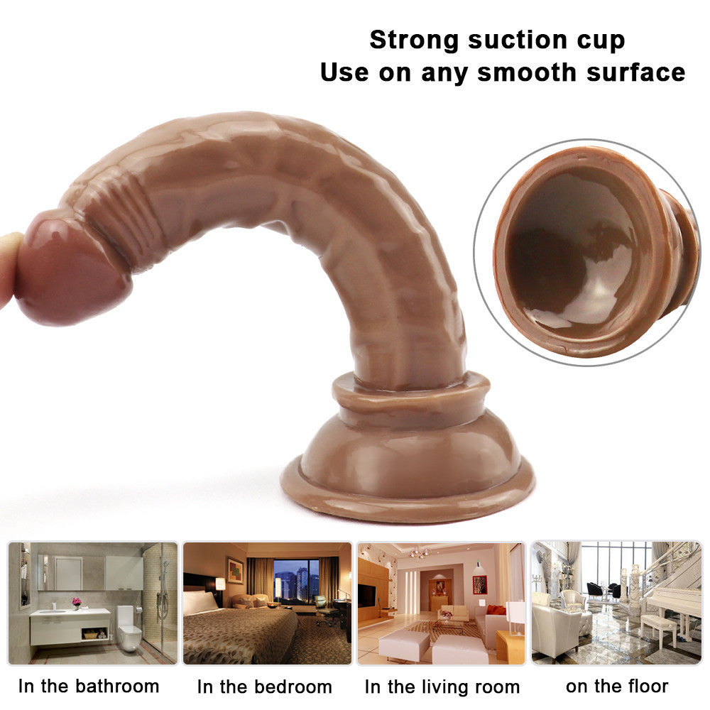 14.5 cm Kleine Bruine Dildo voor Beginners