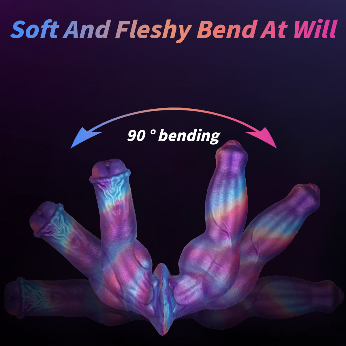 35 cm Kleurrijke Horse Knot Anal Doppeldildo