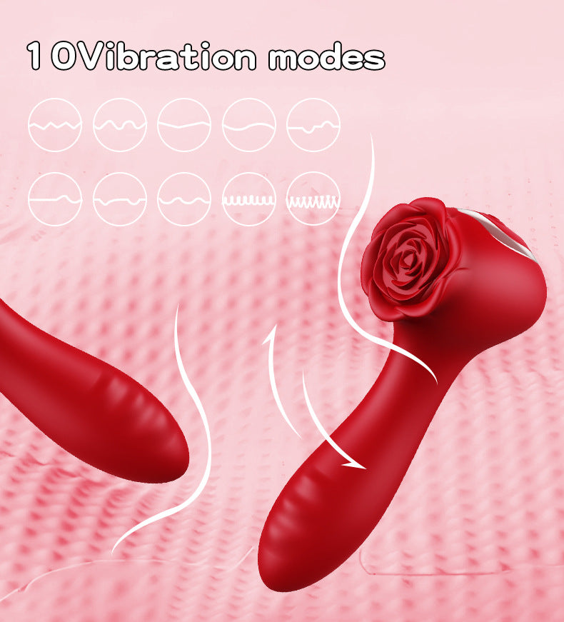 Rode Roos Clitoris Wand Vibrator voor Vrouwen