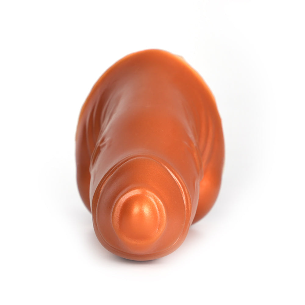 14cm Small Bruin Voorhuid Dikke Dildo
