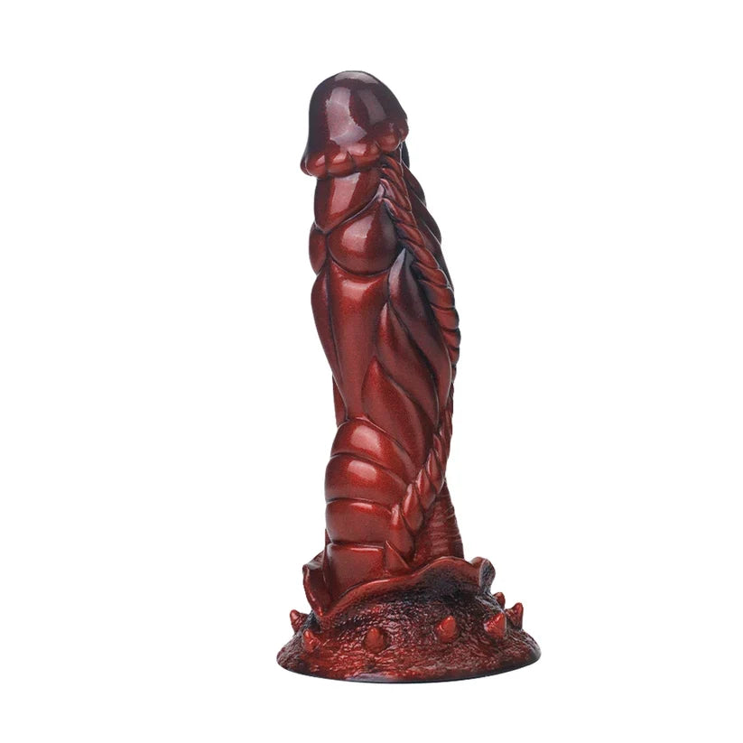 Rode Monsterdildo Met Textuur En Zuignap