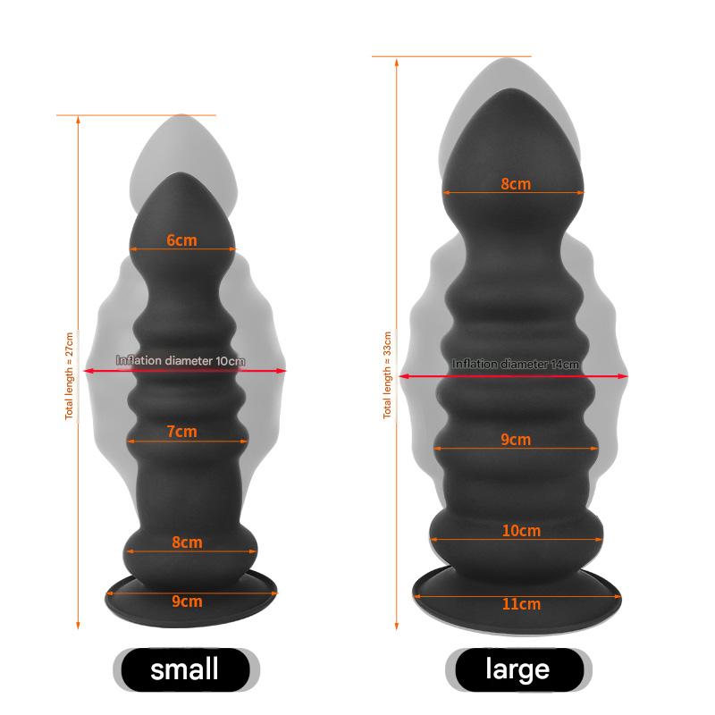 Grote Kralen Inflatable Anal Plug Met Siliconen