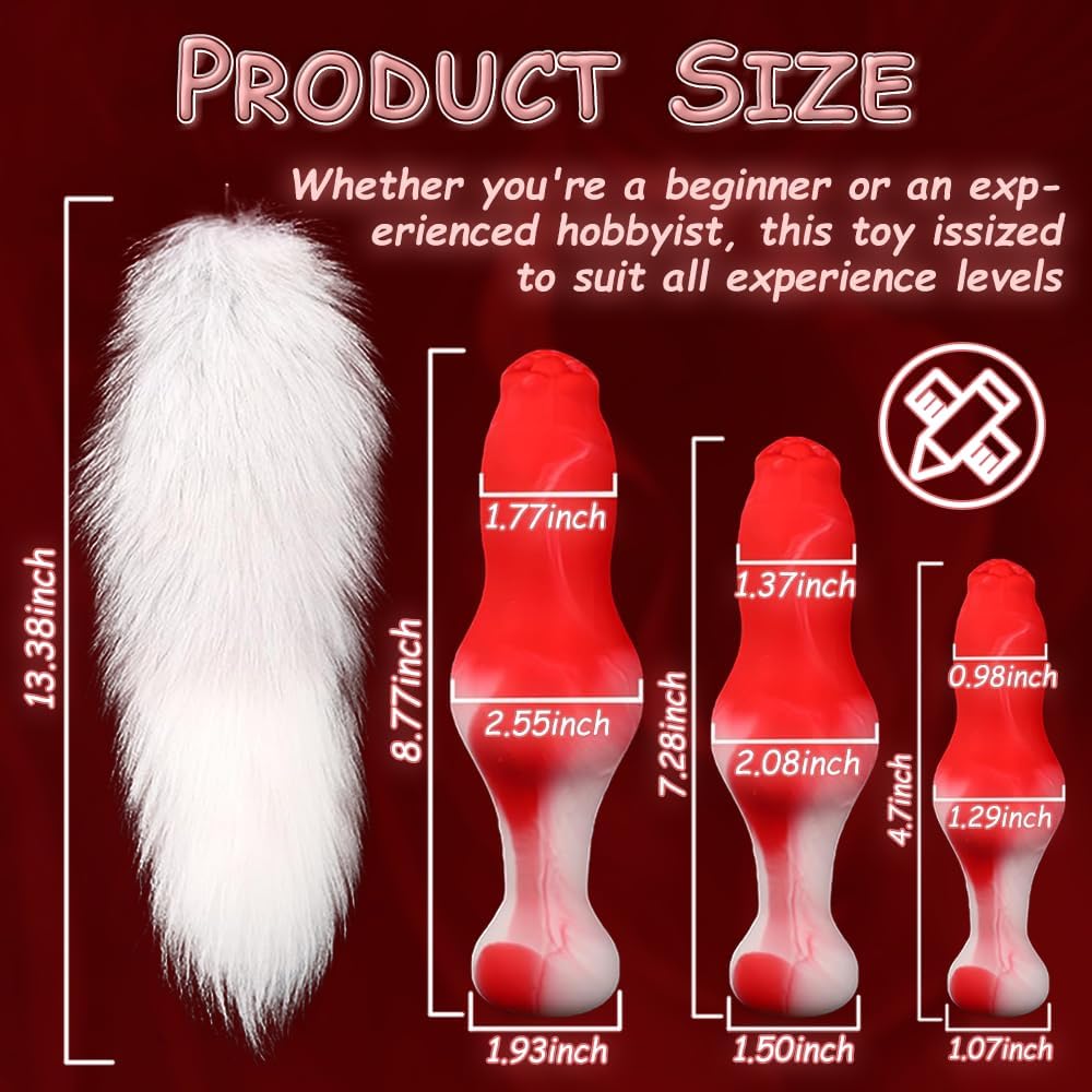 Wolf Staart Buttplug Knot Siliconen Dieren Fantasy