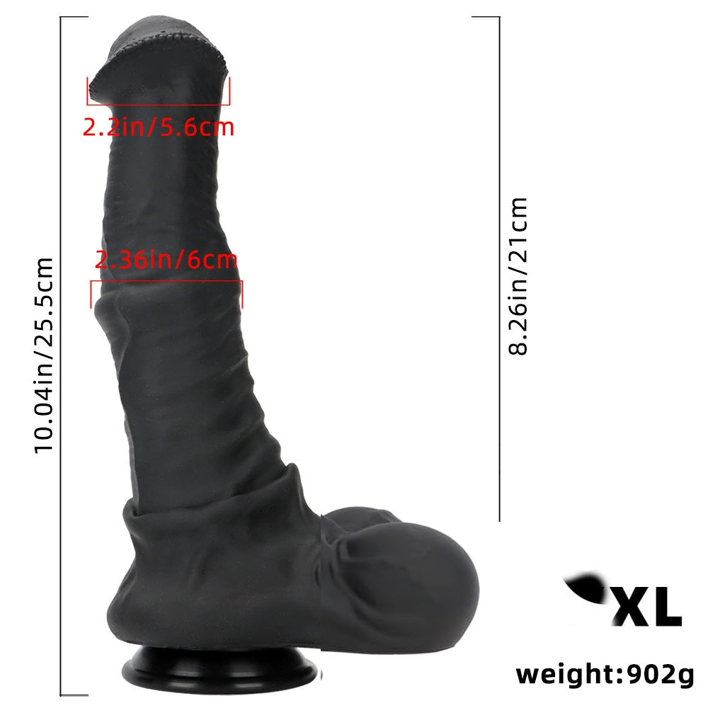 Grote Black Horse Dildo XXL Formaat 34cm