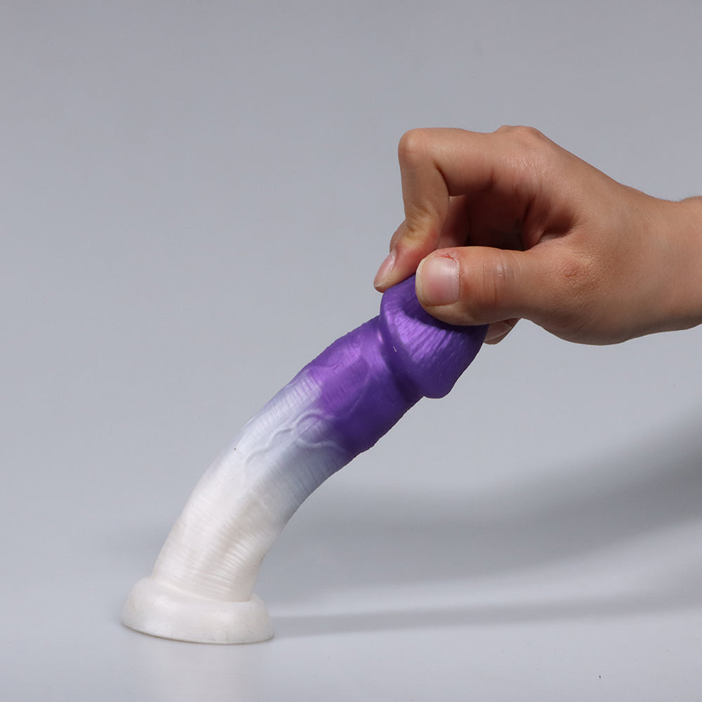 Paarse Anal Dildo Met Mushroom Kop Klein