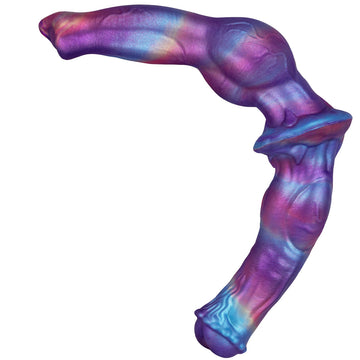 35 cm Kleurrijke Horse Knot Anal Doppeldildo