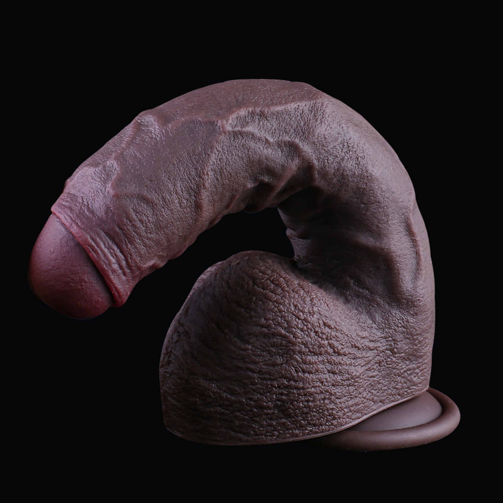 Black Realistic Ejaculating Dildo Silicone Toy