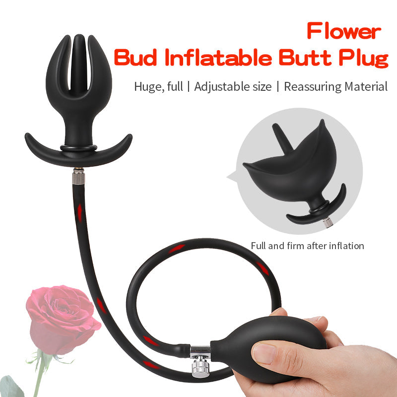 Soft Flower Bud Inflatable Anal Plug