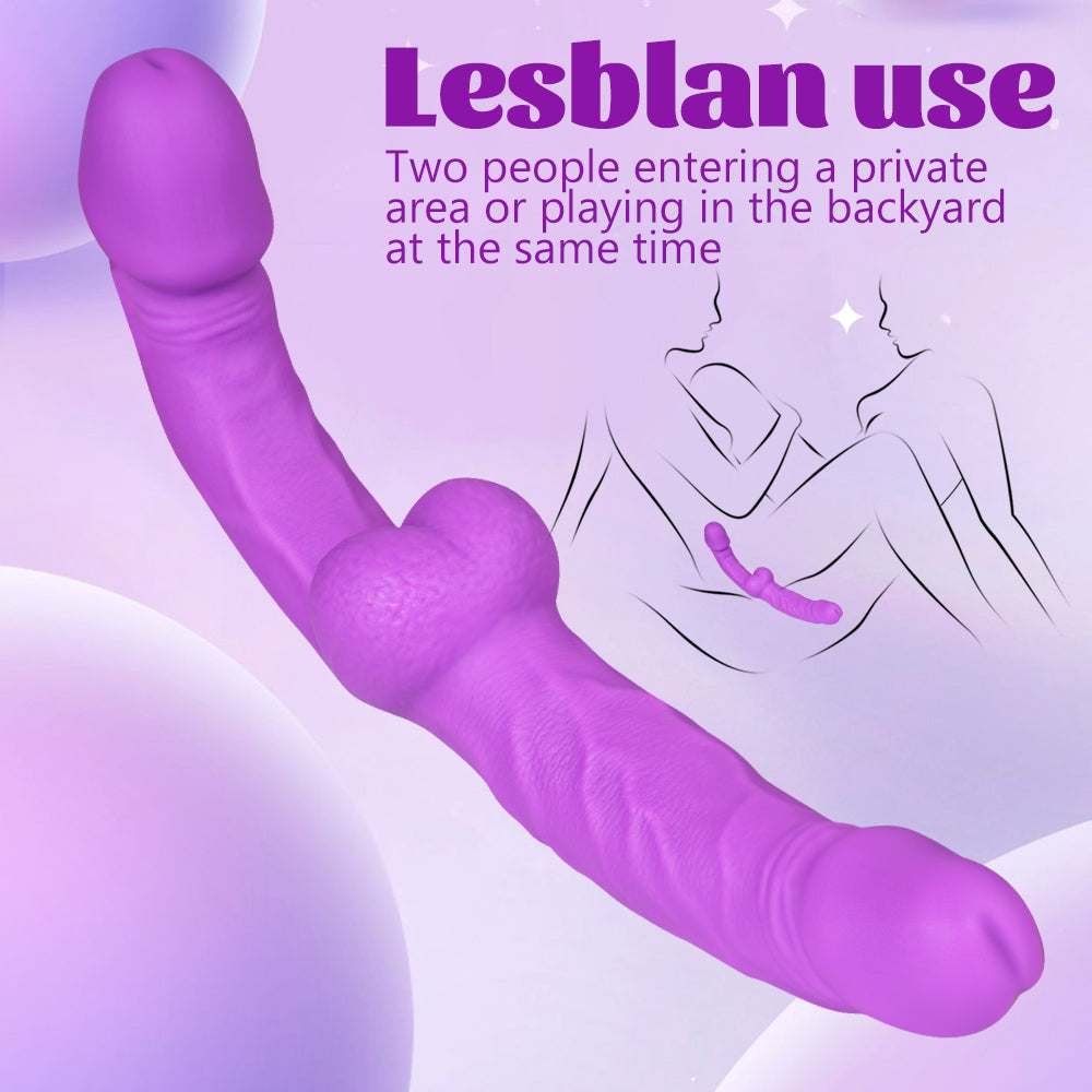 Realistische Dubbele Strapless Dildo Siliconen 31cm