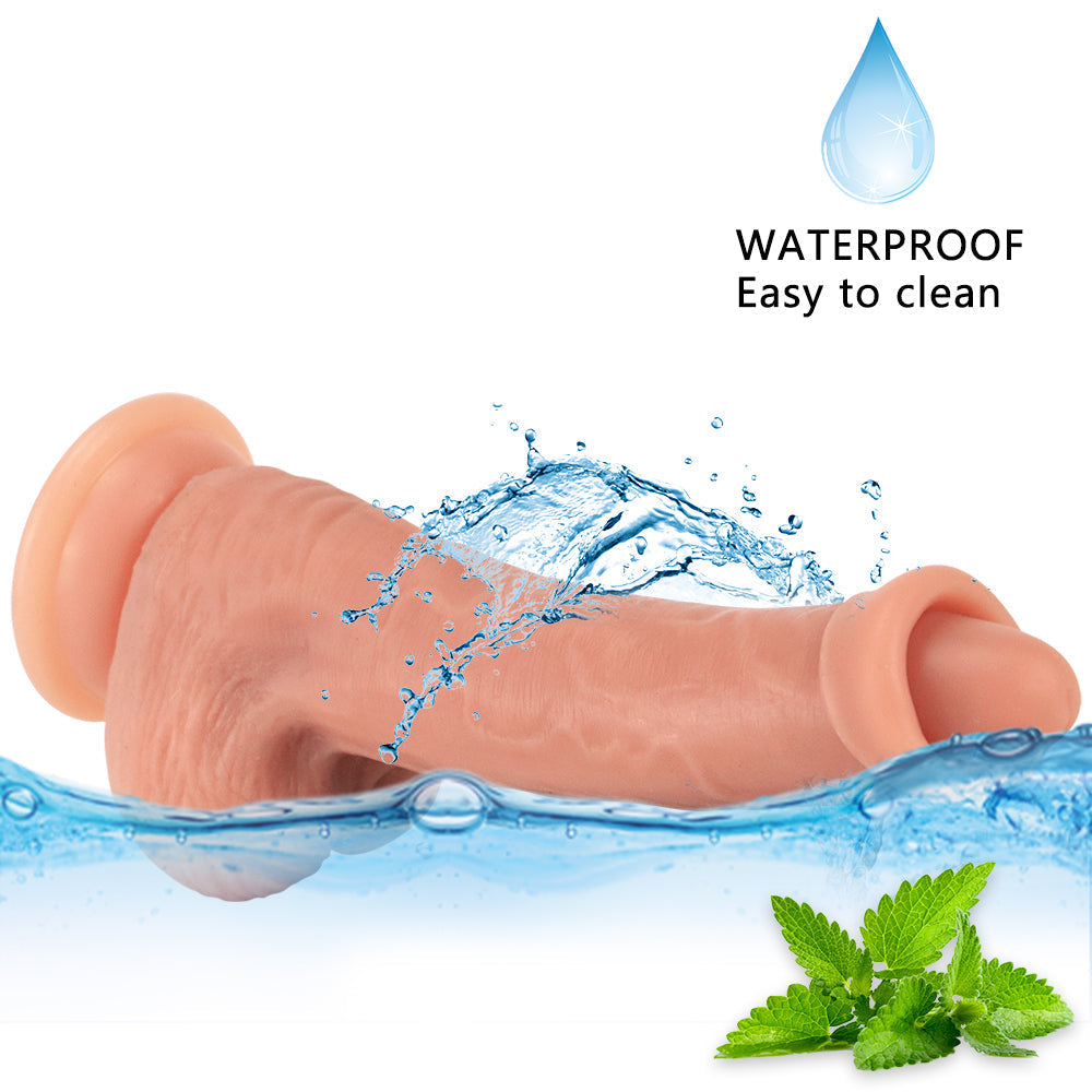 22 cm Realistic Huidskleur Dildo met Voorhuid
