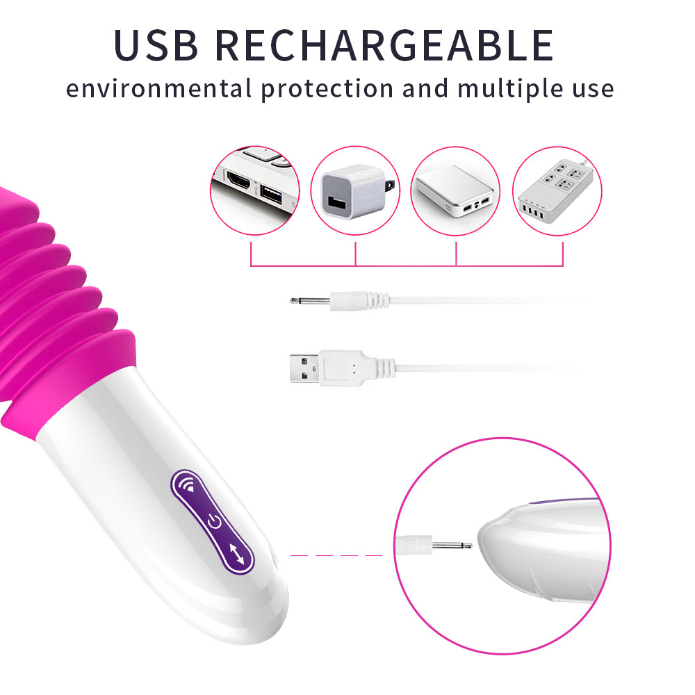 Mini Pink Vibrator Thrusting Sex Machine