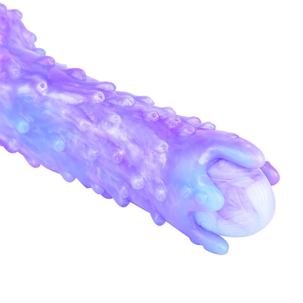 Blauwe Alien Ovipositor Dildo met Stekelige Knot