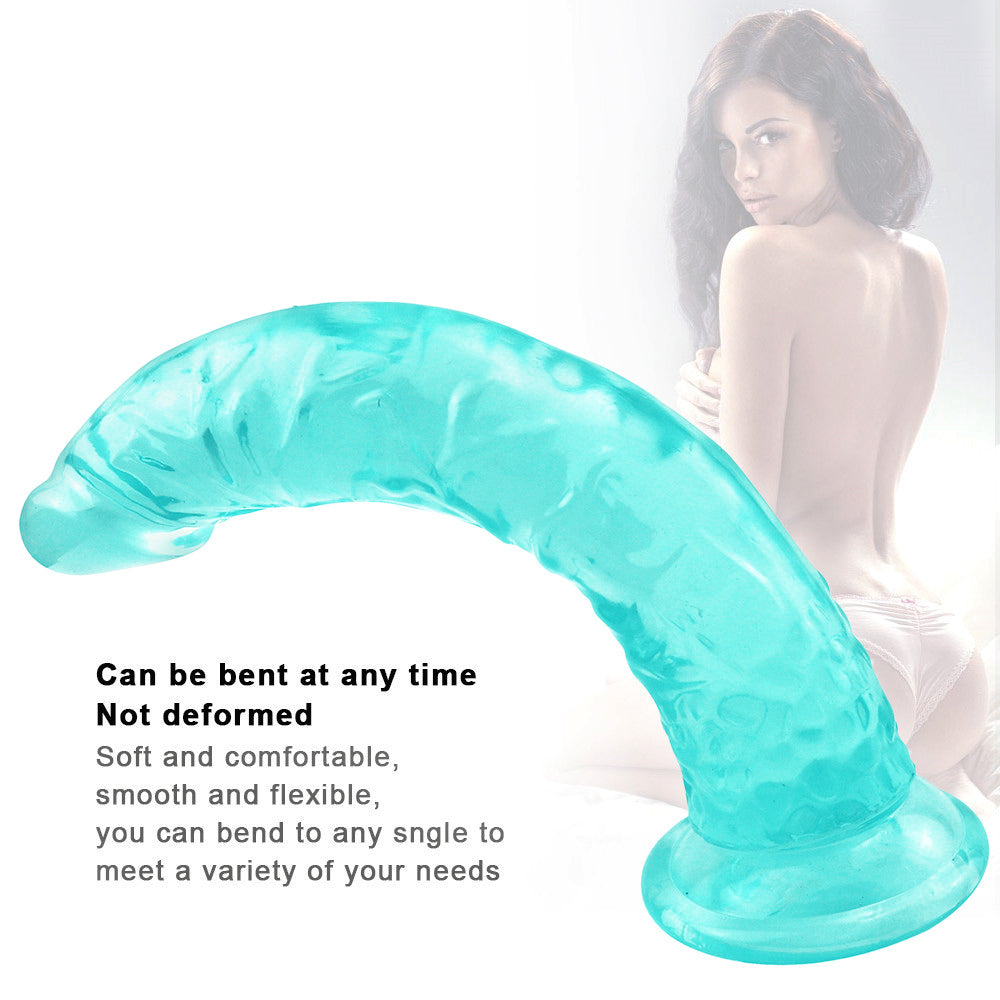 Groene Dildo Met Zuignap 21 cm Gebogen