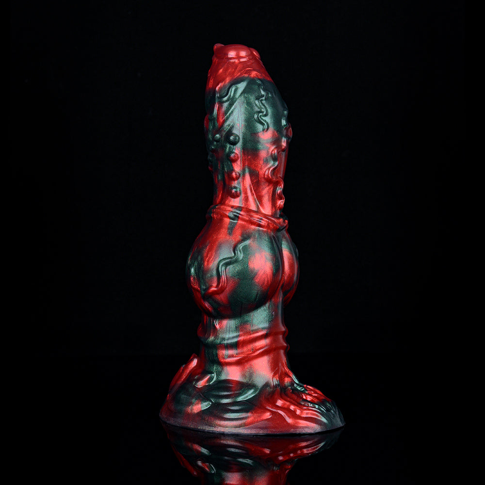 Rood Zwart Monster Knotdildo Alien Dildo
