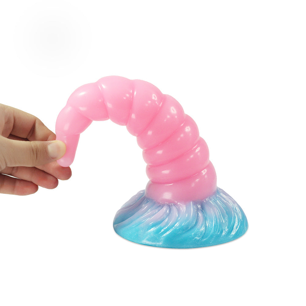 21cm Lichtgevende Eenhoorn Toelopend Anaal Dildo