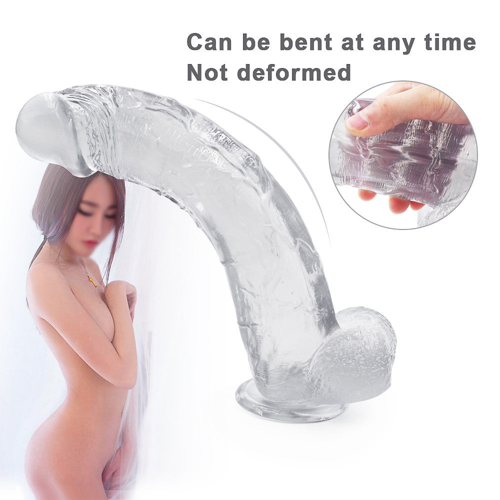 Jelly Dildo Met Zachte Silicone 30 cm