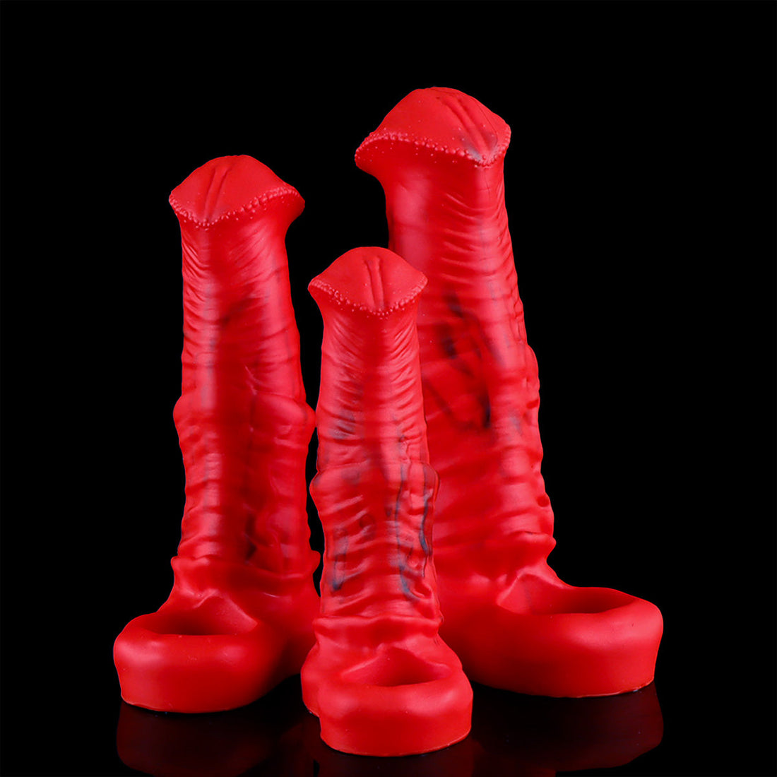 Rode Fantasy Horse Cock Sleeve 18cm Met Textuur
