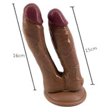 Load image into Gallery viewer, Silicone Double Dildo Brown Sex Toy