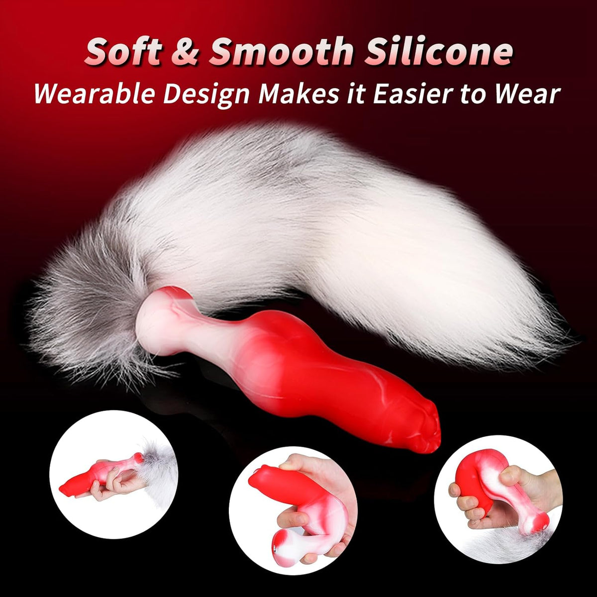 Wolf Staart Buttplug Knot Siliconen Dieren Fantasy