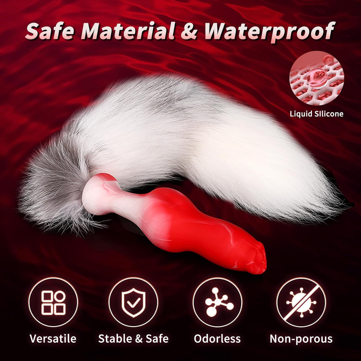 Wolf Staart Buttplug Knot Siliconen Dieren Fantasy