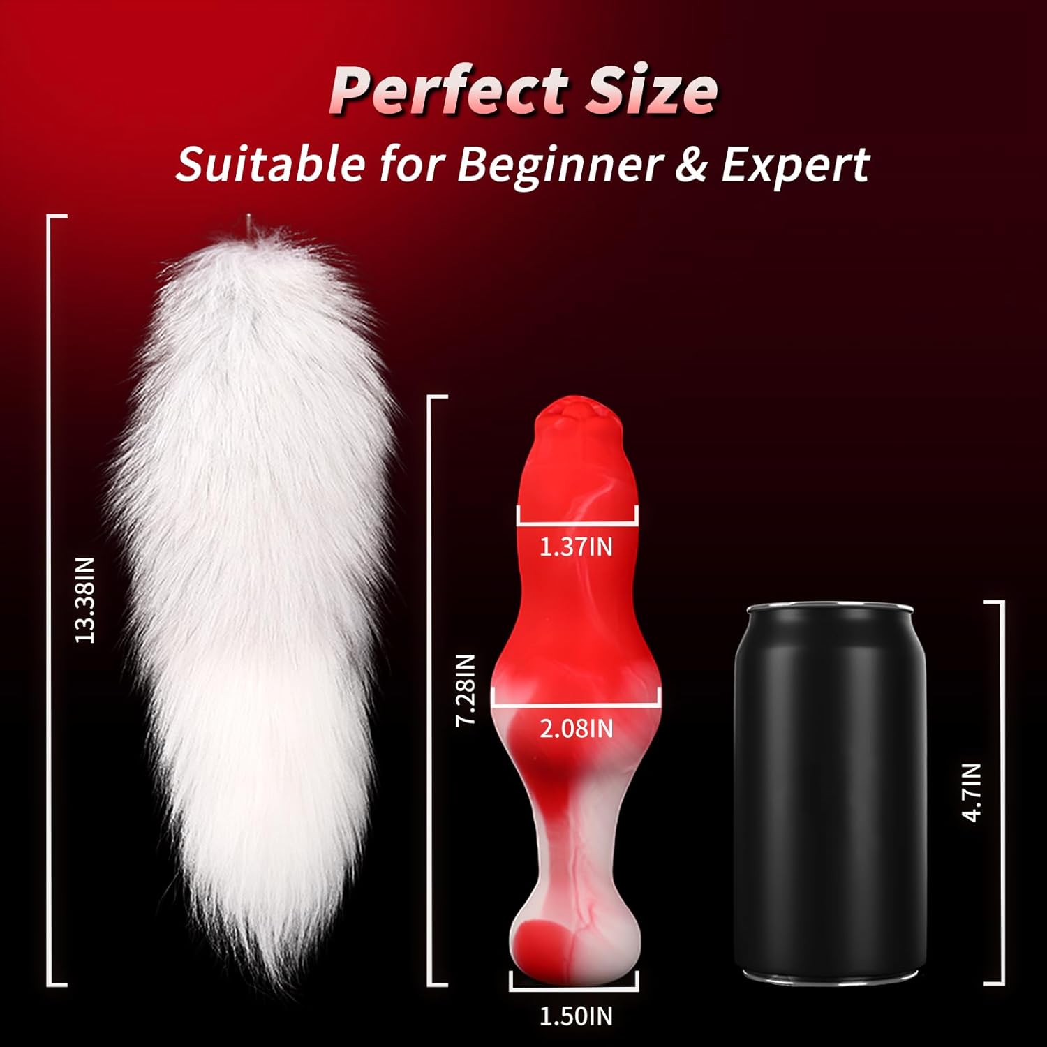 Wolf Staart Buttplug Knot Siliconen Dieren Fantasy